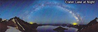Wally Pacholka Magnet- Panoramic View of Night Sky over Crater Lake